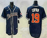 Men's San Diego Padres #19 Tony Gwynn Navy Blue Stitched MLB Cool Base Nike Jersey,baseball caps,new era cap wholesale,wholesale hats